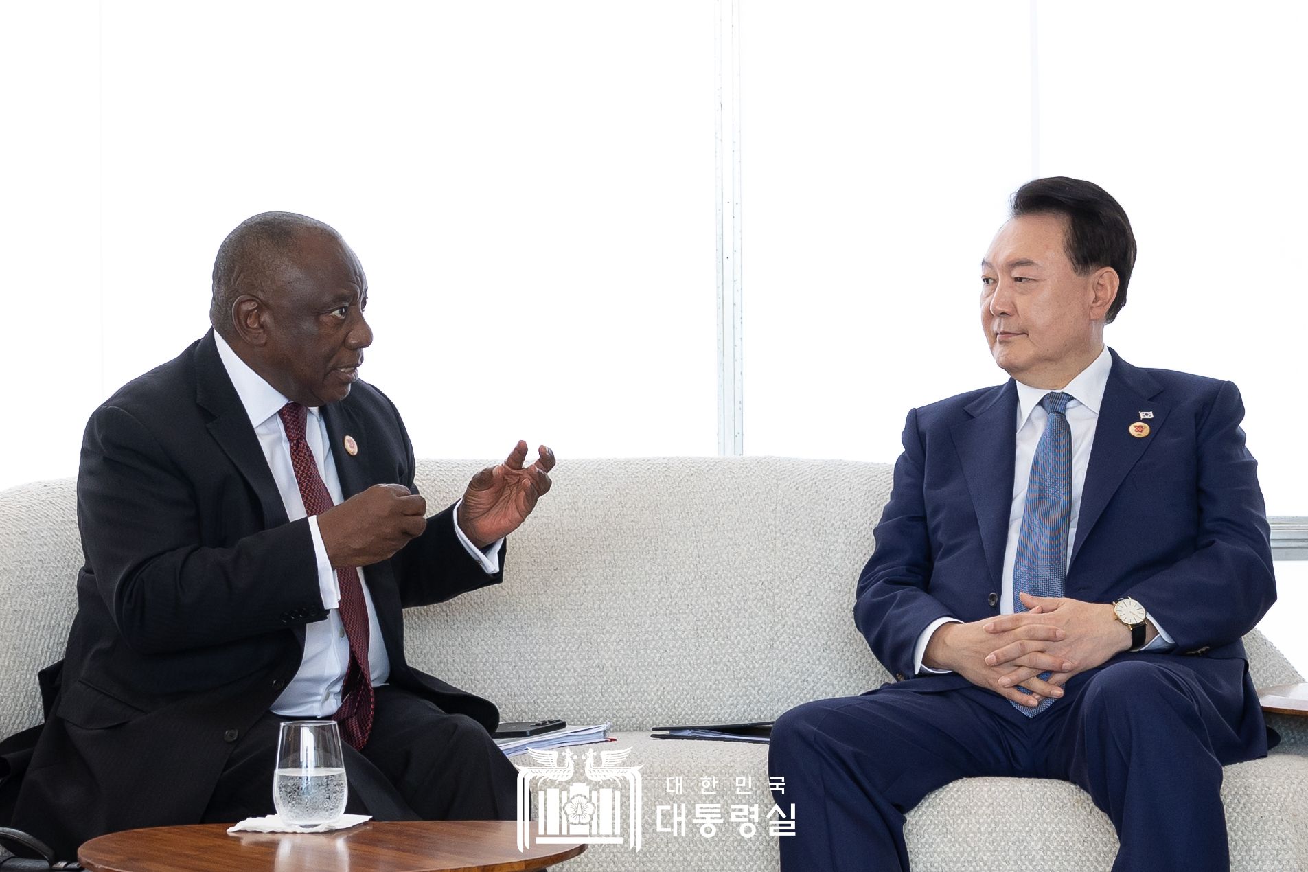 윤석열 대통령, G20 정상회의 계기 남아프리카공화국 대통령과 정상회담 개최